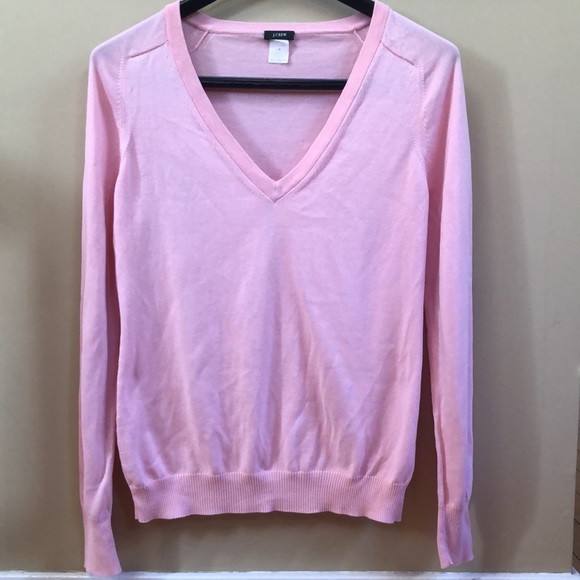 J.Crew V-Neck Sweater - Light Pink - Medium (Style 72576) - Picture 3 of 10
